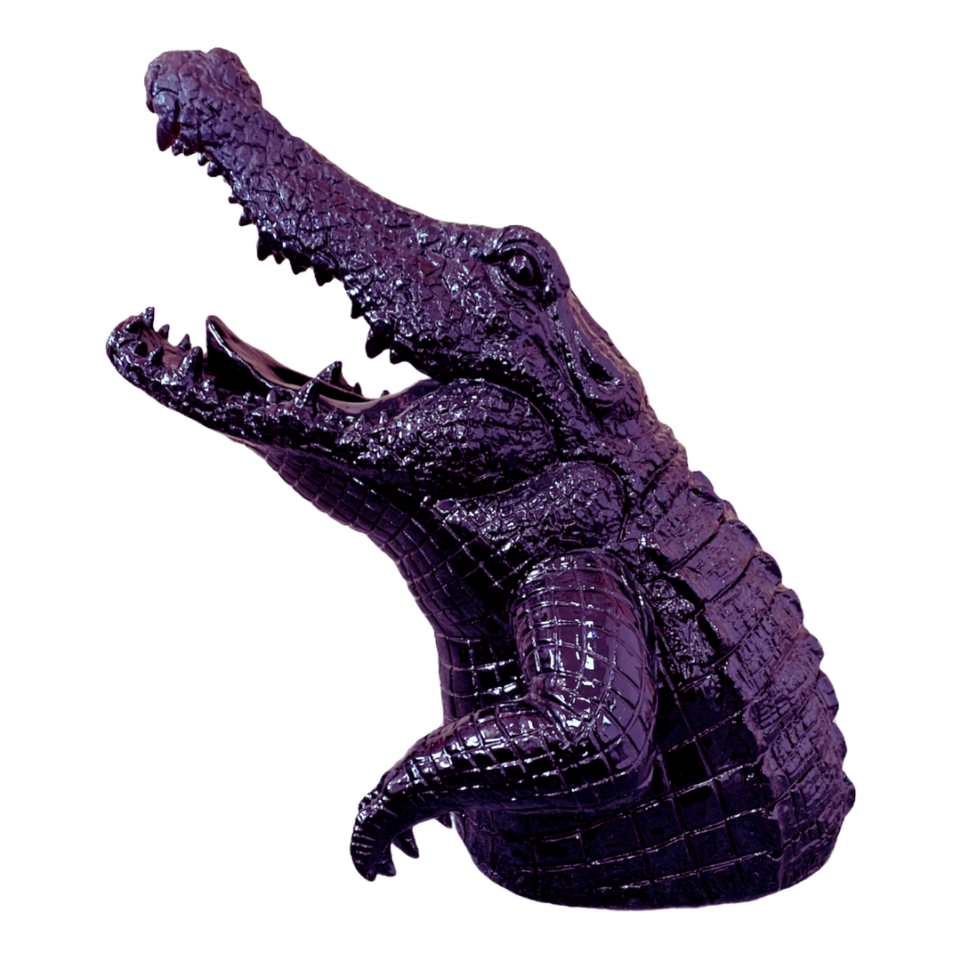 Statue CROCODILE Animaux Resine 50cm - Violet