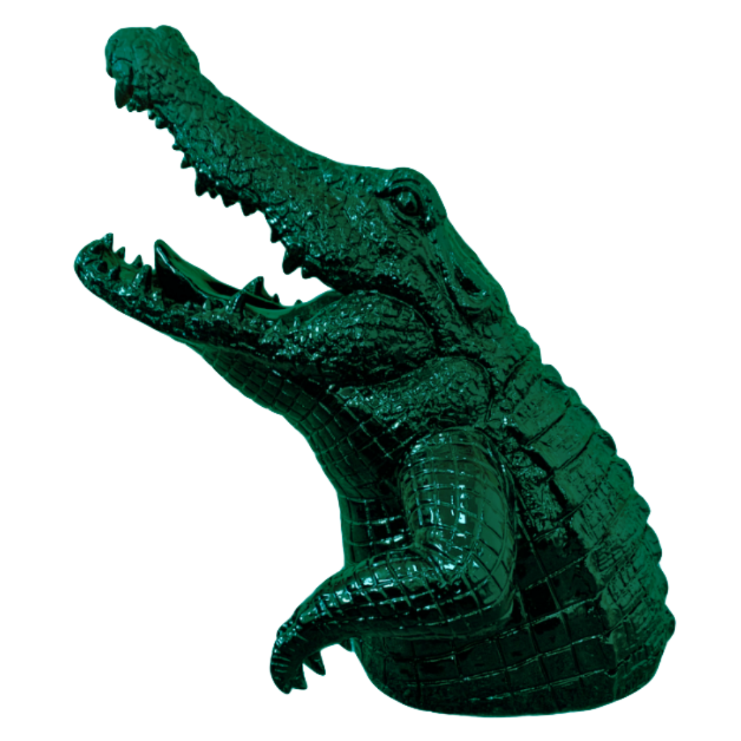 Statue CROCODILE Animaux Resine 50cm - Vert