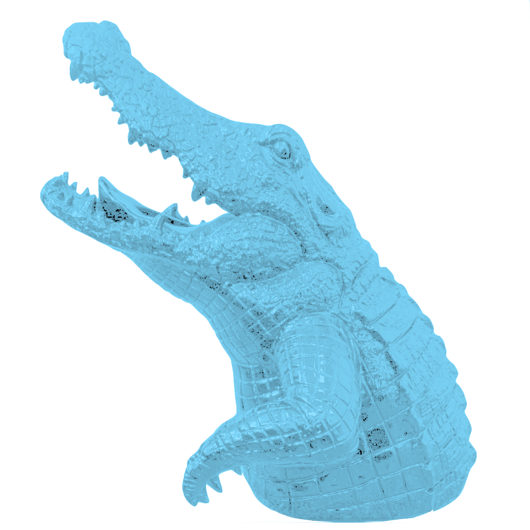 Statue CROCODILE Animaux Resine 50cm - Bleu