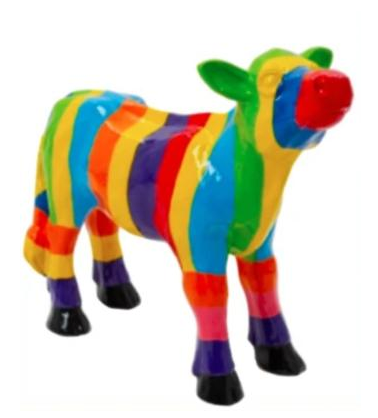 Statue Veau Animaux Resine - 70cm - Candy