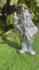 Statue Nain Oeuvre Resine - 33cm - Argent