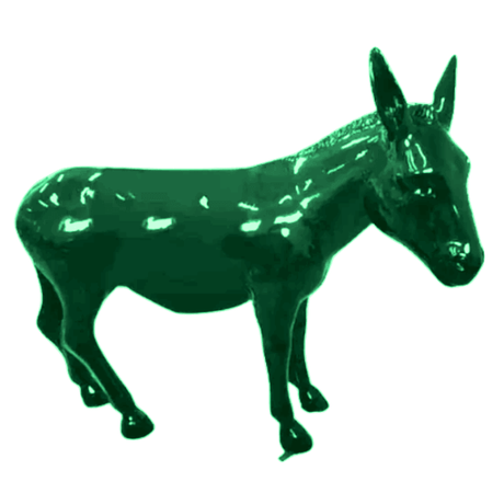 Statue Ane Animaux Resine - 160cm - Vert - ANIMAUX-RESINE.FR