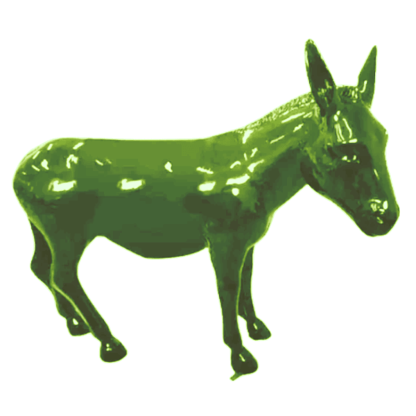 Statue Ane Animaux Resine - 160cm - Vert Pomme - ANIMAUX-RESINE.FR