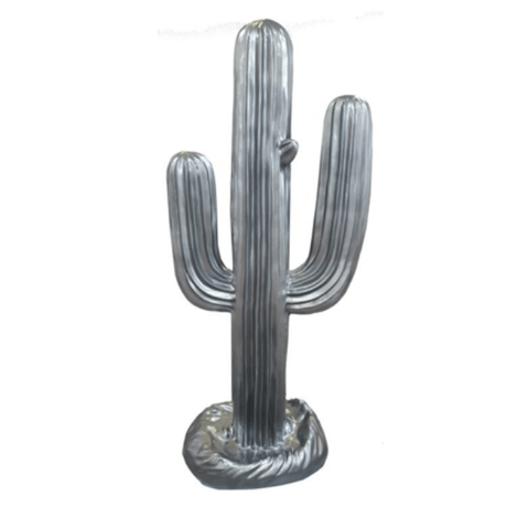 Statue Cactus Animaux Resine - 185cm - Argenté - ANIMAUX-RESINE.FR