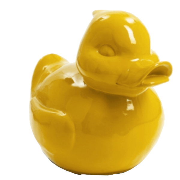 Statue Canard Animaux Resine - 45cm - Jaune - ANIMAUX-RESINE.FR