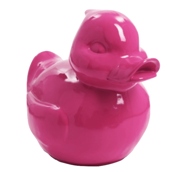 Statue Canard Animaux Resine - 45cm - Rose Fushia - ANIMAUX-RESINE.FR