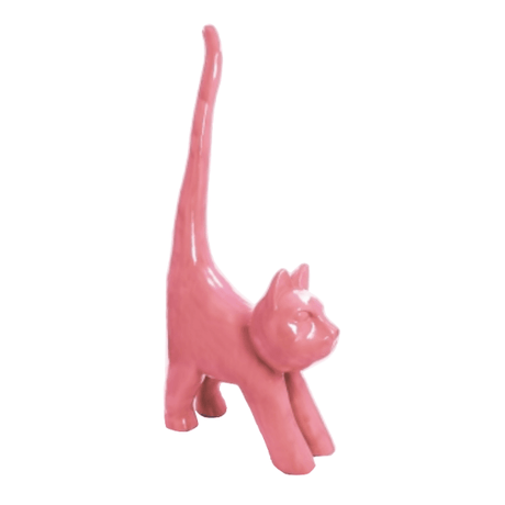 Statue Chat Animaux Resine - 205cm - Rose Clair - ANIMAUX-RESINE.FR