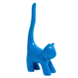 Statue Chat Animaux Resine - 30cm - Bleu - ANIMAUX-RESINE.FR