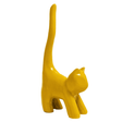 Statue Chat Animaux Resine - 30cm - Jaune - ANIMAUX-RESINE.FR