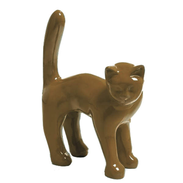 Statue Chat Animaux Resine - 35cm - Marron - ANIMAUX-RESINE.FR