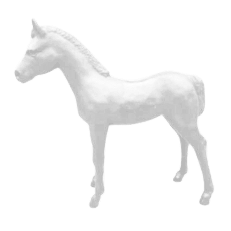 Statue Cheval Animaux Resine - 150cm - Blanc - ANIMAUX-RESINE.FR