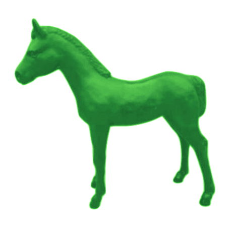 Statue Cheval Animaux Resine - 150cm - Vert Pomme - ANIMAUX-RESINE.FR