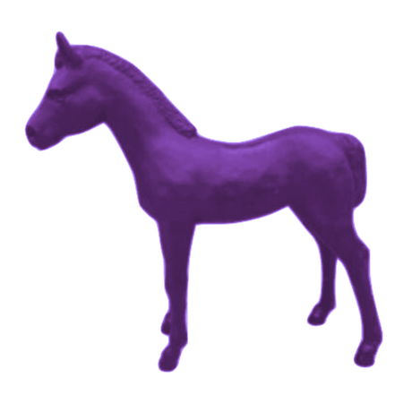 Statue Cheval Animaux Resine - 150cm - Violet - ANIMAUX-RESINE.FR