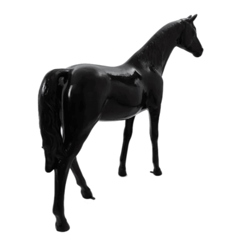 Statue Cheval Animaux Resine - 210cm - Noir - ANIMAUX-RESINE.FR