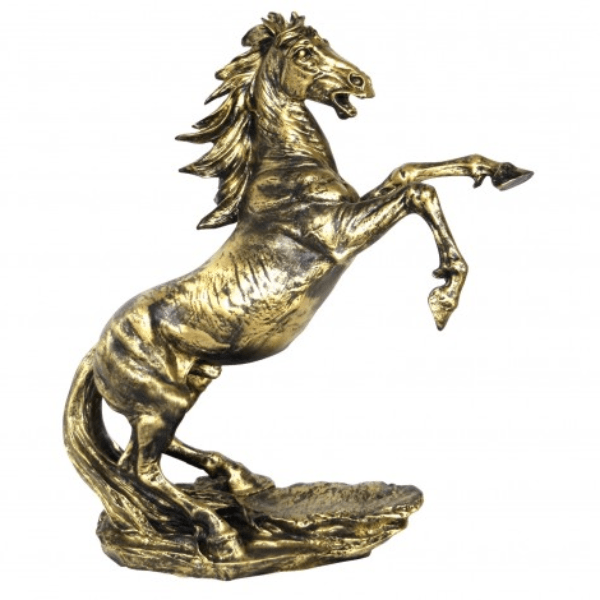 Statue Cheval Animaux Resine - 90cm - Bronze - ANIMAUX-RESINE.FR