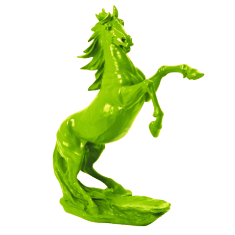 Statue Cheval Animaux Resine - 90cm - Vert Pomme - ANIMAUX-RESINE.FR