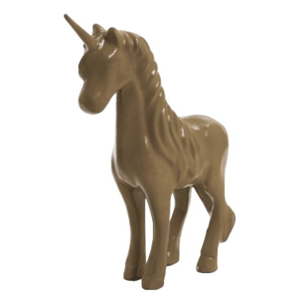 Statue Cheval Licorne Animaux Resine - 50cm - Marron - ANIMAUX-RESINE.FR