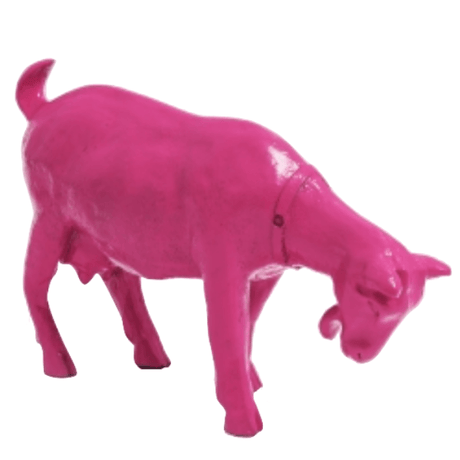 Statue Chevre Animaux Resine - 95cm - Rose Fushia - ANIMAUX-RESINE.FR