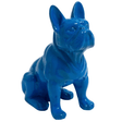 Statue Chien Bouledogue Francais Animaux Resine - 30cm - Bleu - ANIMAUX-RESINE.FR