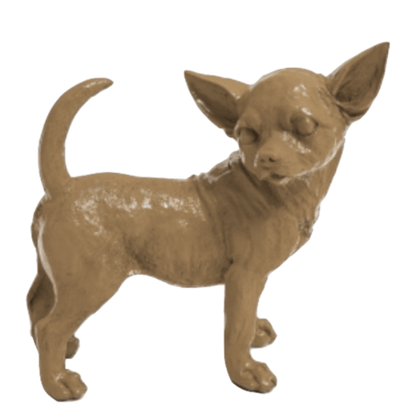 Statue Chien Chihuahua Animaux Resine - 30cm - Marron - ANIMAUX-RESINE.FR