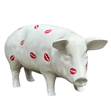 Statue Cochon Animaux Resine - 100cm - Bisous - ANIMAUX-RESINE.FR