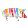 Statue Cochon Animaux Resine - 100cm - Multi Coulure Blanc - ANIMAUX-RESINE.FR