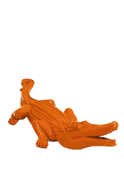 Statue Crocodile Animaux Resine - 120cm - Orange - ANIMAUX-RESINE.FR