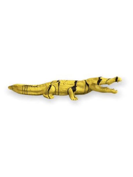 Statue Crocodile Animaux Resine - 130cm - Coulure Jaune - ANIMAUX-RESINE.FR