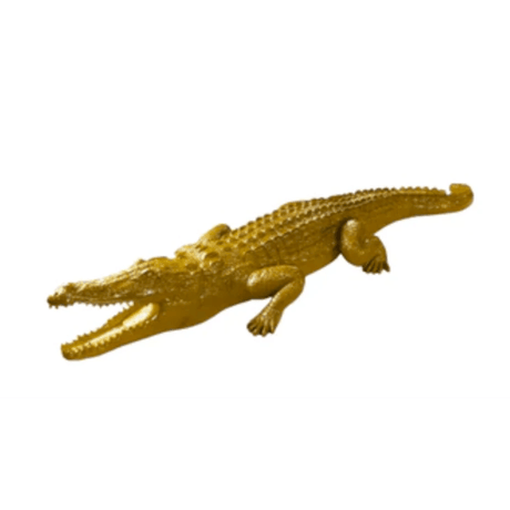 Statue Crocodile Animaux Resine - 320cm - Jaune - ANIMAUX-RESINE.FR