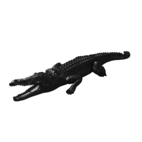 Statue Crocodile Animaux Resine - 320cm - Noir - ANIMAUX-RESINE.FR