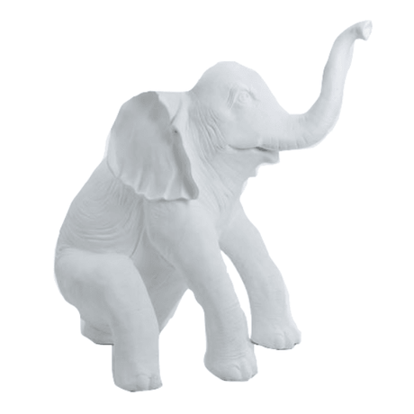 Statue Elephant Animaux Resine - 140cm - Blanc - ANIMAUX-RESINE.FR