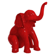 Statue Elephant Animaux Resine - 140cm - Rouge - ANIMAUX-RESINE.FR