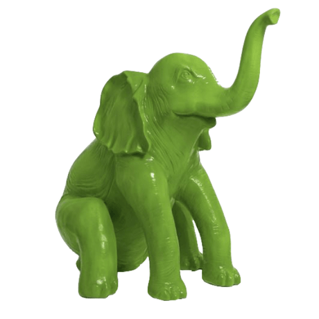 Statue Elephant Animaux Resine - 140cm - Vert Pomme - ANIMAUX-RESINE.FR