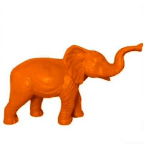 Statue Elephant Animaux Resine - 185cm - Orange - ANIMAUX-RESINE.FR