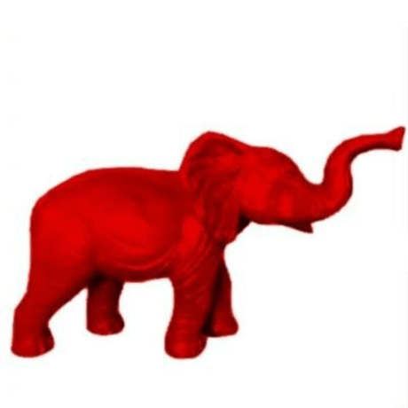 Statue Elephant Animaux Resine - 185cm - Rouge - ANIMAUX-RESINE.FR