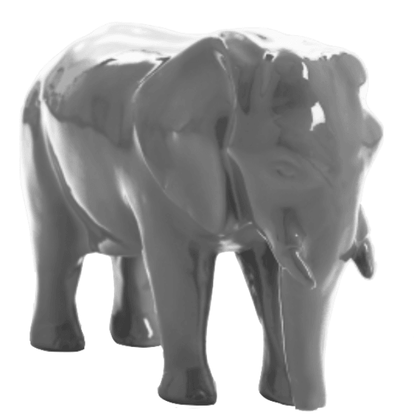 Statue Elephant Animaux Resine - 30cm - Gris - ANIMAUX-RESINE.FR