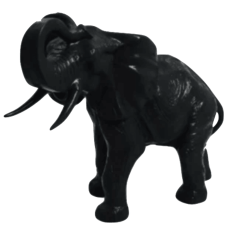 Statue Elephant Animaux Resine - 90cm - Noir - ANIMAUX-RESINE.FR