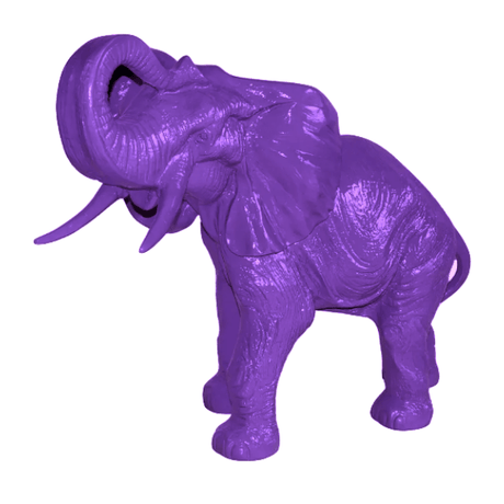 Statue Elephant Animaux Resine - 90cm - Violet - ANIMAUX-RESINE.FR