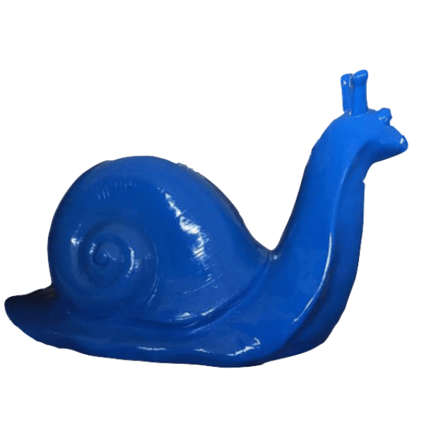 Statue Escargot Animaux Resine - 100cm - Bleu - ANIMAUX-RESINE.FR