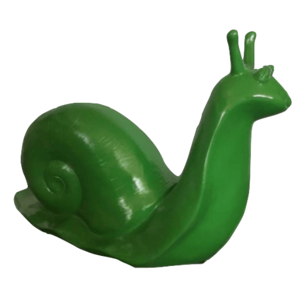 Statue Escargot Animaux Resine - 100cm - Vert - ANIMAUX-RESINE.FR