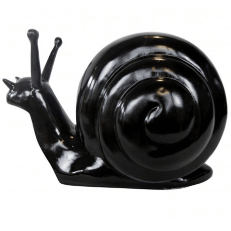 Statue Escargot Animaux Resine - 50cm - Noir - ANIMAUX-RESINE.FR