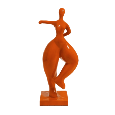 Statue Femme Nana Oeuvre Resine - 135cm - Orange - ANIMAUX-RESINE.FR