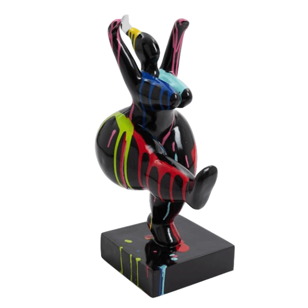 Statue Femme Nana Oeuvre Resine - 55cm - Multi Coulure Noir - ANIMAUX-RESINE.FR