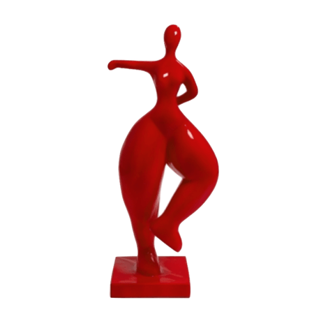 Statue Femme Nana Oeuvre Resine - 85cm - Rouge - ANIMAUX-RESINE.FR