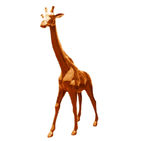 Statue Girafe Animaux Resine - 150cm - Orange - ANIMAUX-RESINE.FR