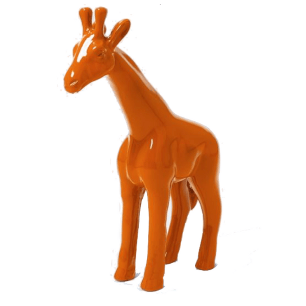 Statue Girafe Animaux Resine - 50cm - Orange - ANIMAUX-RESINE.FR