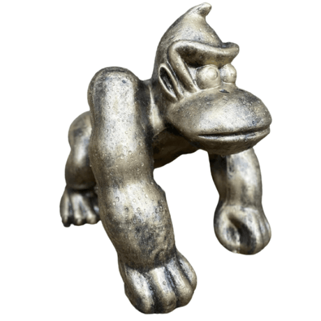 Statue Gorille Poing Animaux Resine - 40cm - Bronze - ANIMAUX-RESINE.FR