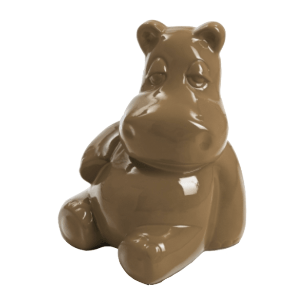 Statue Hippopotame Animaux Resine - 15cm - Marron - ANIMAUX-RESINE.FR