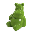 Statue Hippopotame Animaux Resine - 15cm - Vert Pomme - ANIMAUX-RESINE.FR