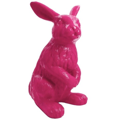 Statue Lapin Animaux Resine - 115cm - Rose Fushia - ANIMAUX-RESINE.FR